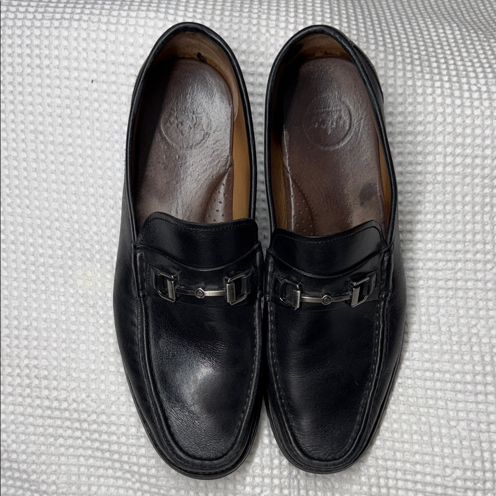 Peter Millar Black Leather Men's Loafers - Size 10.5